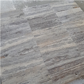 Silver Travertine Veincut Tiles
