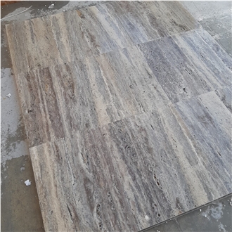 Silver Travertine Veincut Tiles
