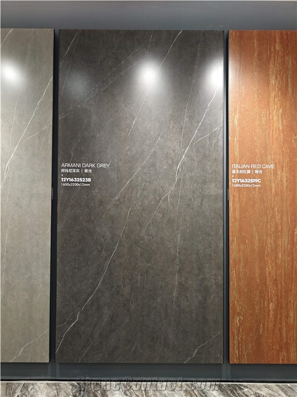 3200*1600 Armani Dark Grey Matt 1.2Cm Porcelain Slabs