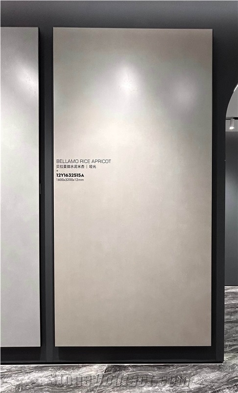 3200*1600 Cement Beige Matt 1.2Cm Porcelain Tiles