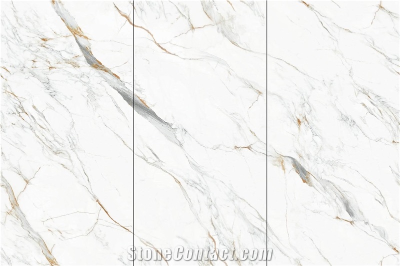 3200*1600 Fish Belly White Matt 1.2Cm Sintered Stone Floor