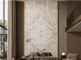 Arabescato Gold Polished 12Mm Sintered Stone Tiles