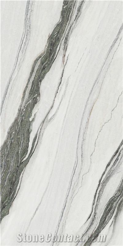 China Verde Prato Green Glossy 12Mm Sintered Stone Slabs