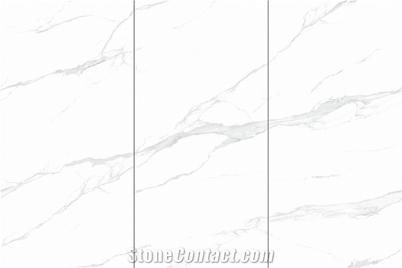 Chinese Alpine White White Glossy 12Mm Sintered Stone Tiles