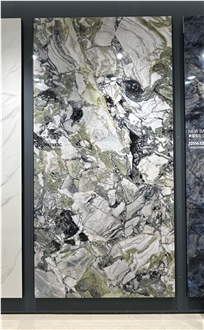 Chinese Cold Jadeite  Green Polished 12Mm Porcelain Tiles