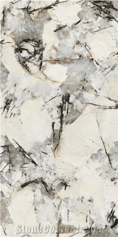 Chinese Copenhagen Beige Glossy 12Mm Sintered Stone Tiles