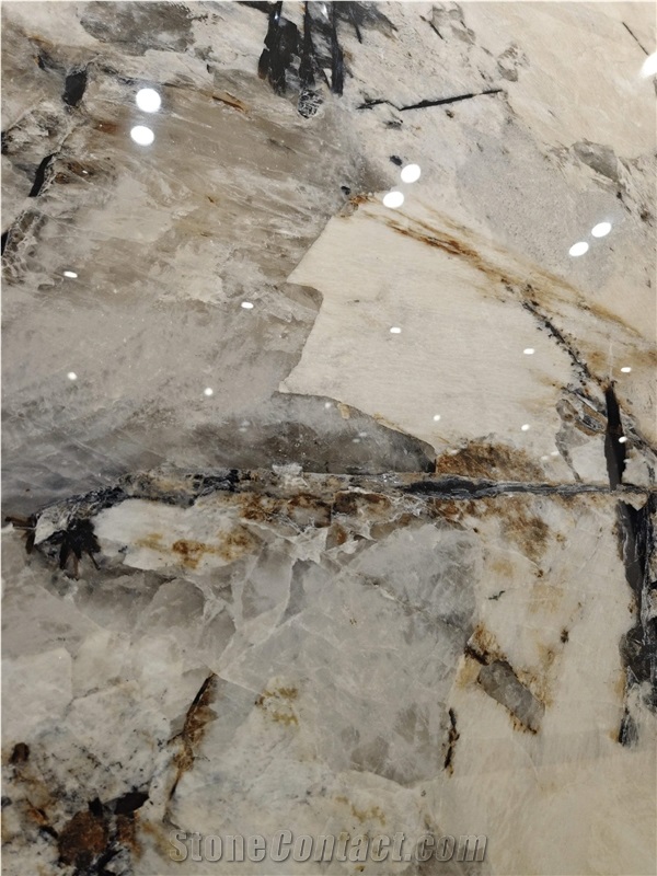 Chinese Copenhagen Beige Glossy 12Mm Sintered Stone Tiles