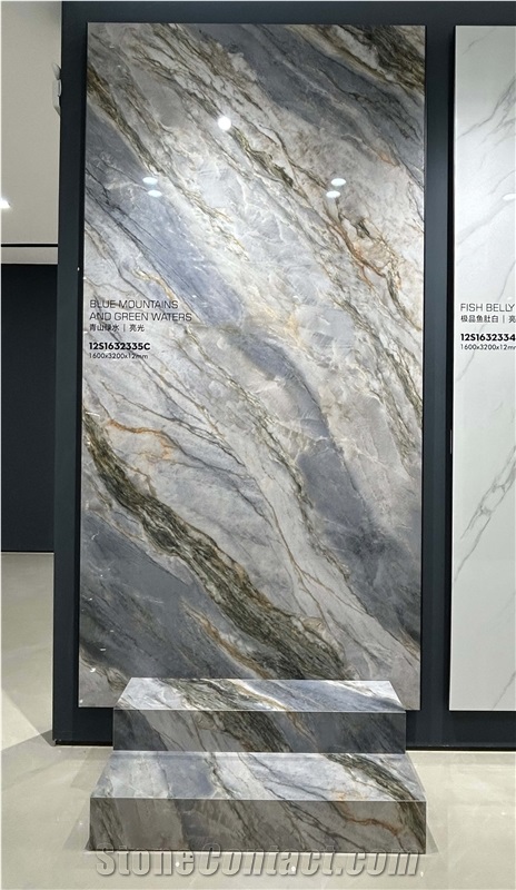 Chinese Verde Prato Green Polish 12Mm Porcelain Tiles