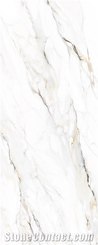 Fish Belly Gold Matt 1.2Cm Marble Look Sintered Stone