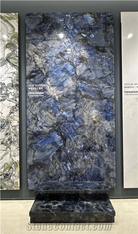 Labradorite Blue Looks Polish 12Mm Porcelain Slabs