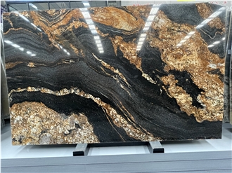 Brazil Black Taurus Granite Slab For Cutting Floor Tiles