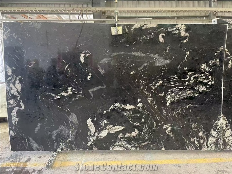 Brazil Titanium Granite Slab Customized Size Floor Tiles