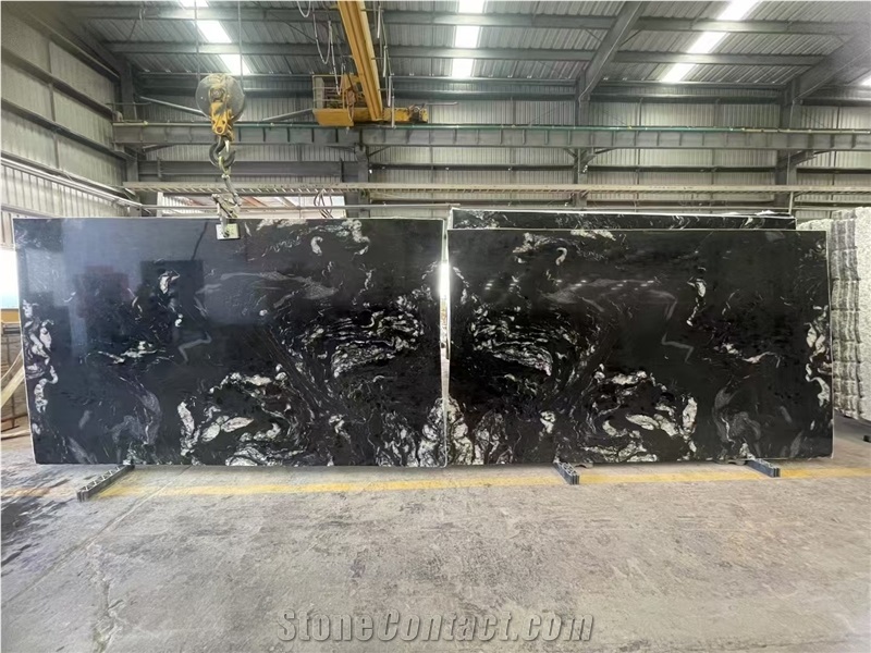 Brazil Titanium Granite Slab Customized Size Floor Tiles