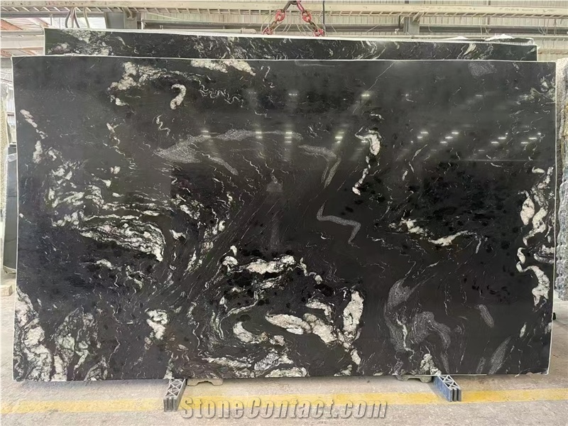 Brazil Titanium Granite Slab Customized Size Floor Tiles