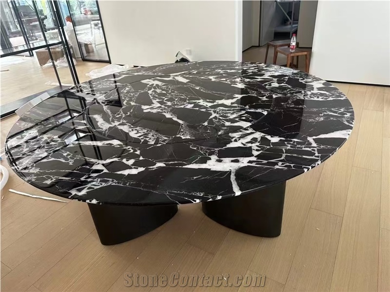 Bulgary Black Marble Slab For Cutting Wall Tiles
