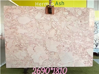 Bulgary Pink Marble Slab Customized For Floor Tiles