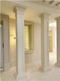 Burgundy White Limestone Slab Customized Size Floor Tiles