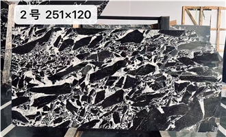 Bvlgari Black Marble Slab For Customized Size Tiles