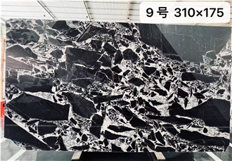Bvlgari Black Marble Slab For Customized Size Tiles