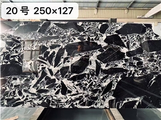 Bvlgari Black Marble Slab For Customized Size Tiles