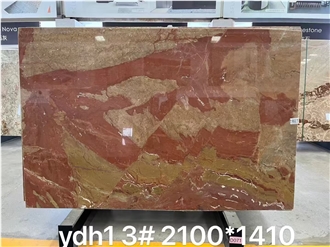 China Dunhuang Fresco Red Marble Slabs, Tiles