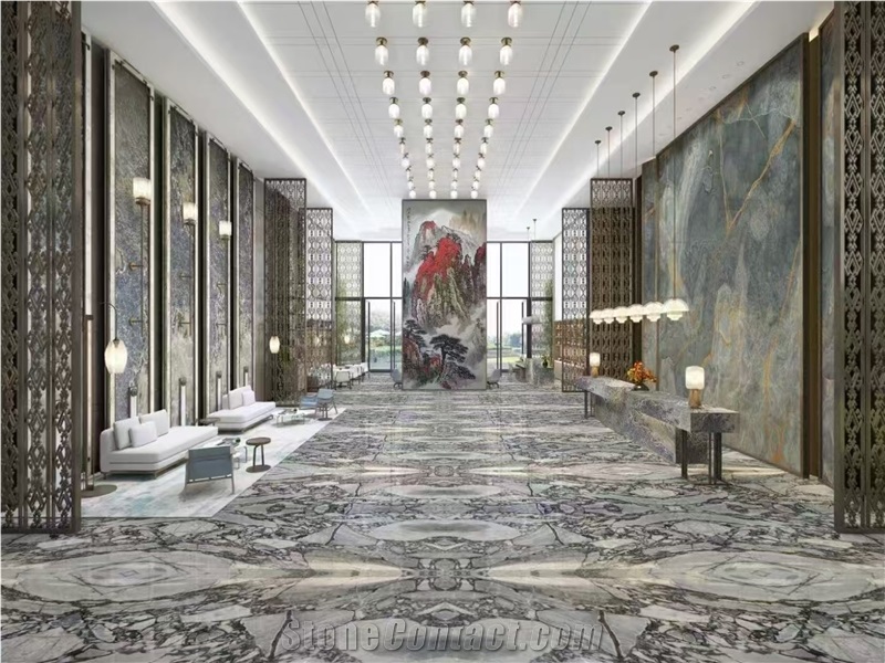 China Elephant White Marble Bulgari Slab Wall Cladding Tiles