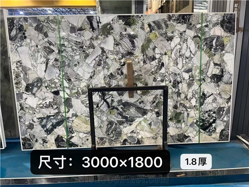 China Emerald Marble Slab For Cutting Floor Tiles