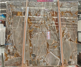 China Versailles Gold Marble Polishing Tiles And Slabs