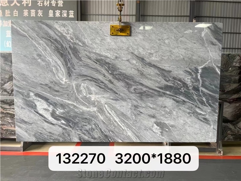 Floence Grey Marble Slab Customized Size Floor Tiles