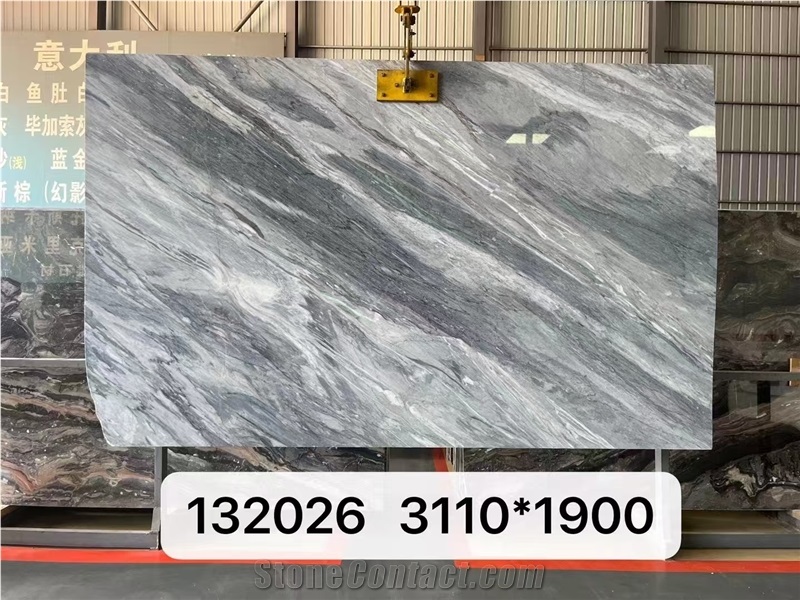 Floence Grey Marble Slab Customized Size Floor Tiles
