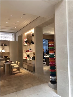 France Paris Limestone Slab Tiles For Cutting Wall