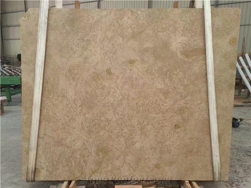 French Brown Sand Limestone Slab Customized Size Wall Tiles