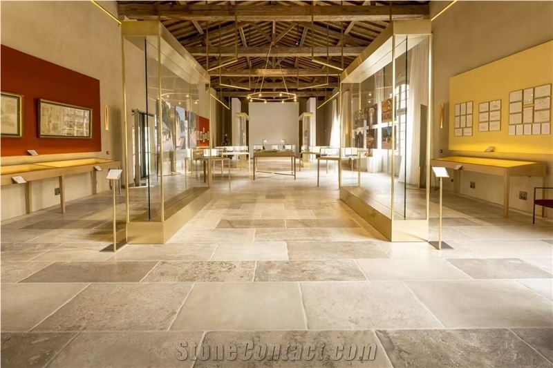 French Brown Sand Limestone Slab For Wall Decoration Tiles