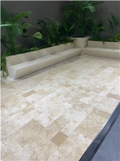 French Brown Sand Limestone Slab For Wall Decoration Tiles