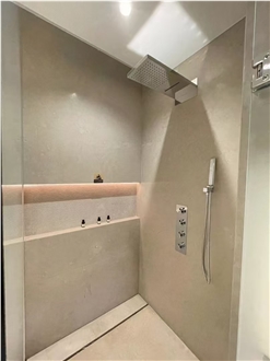 French Hugo Cream Limestone Slab Customized Size Floor Tiles