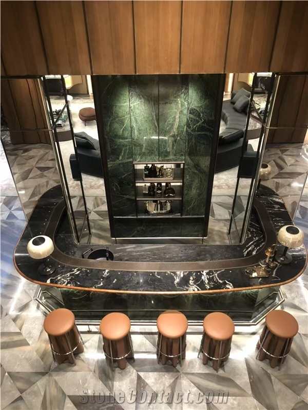 Greece Verde Decalio Marble Slabs Polished Green Marble
