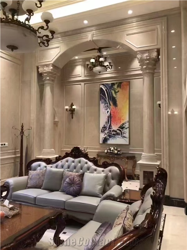 Iran Royal Botticino Marble Slab Customized Size Wall Tiles