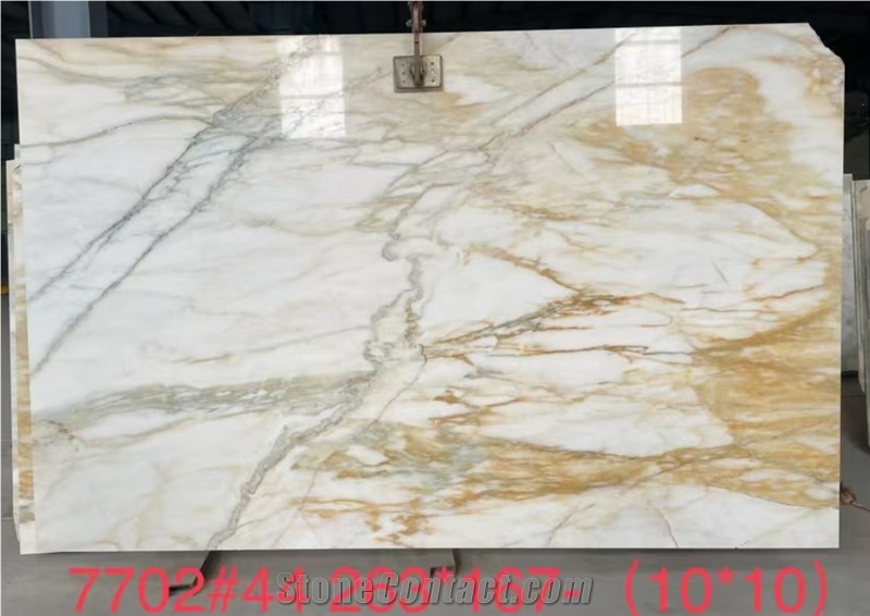 Italy Calacatta Oro Extra Vagli Marble Slab For Wall Tiles