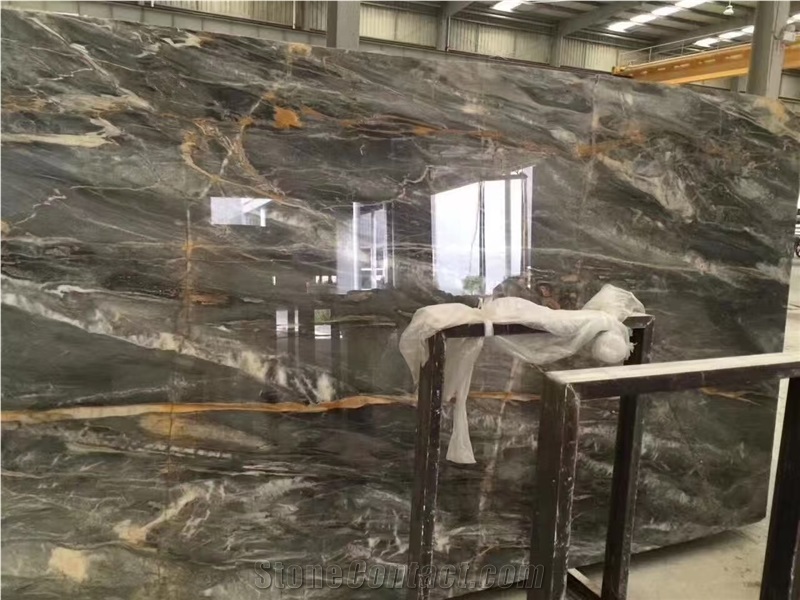 Italy Florence Grey Marble Slab Floor Tiles