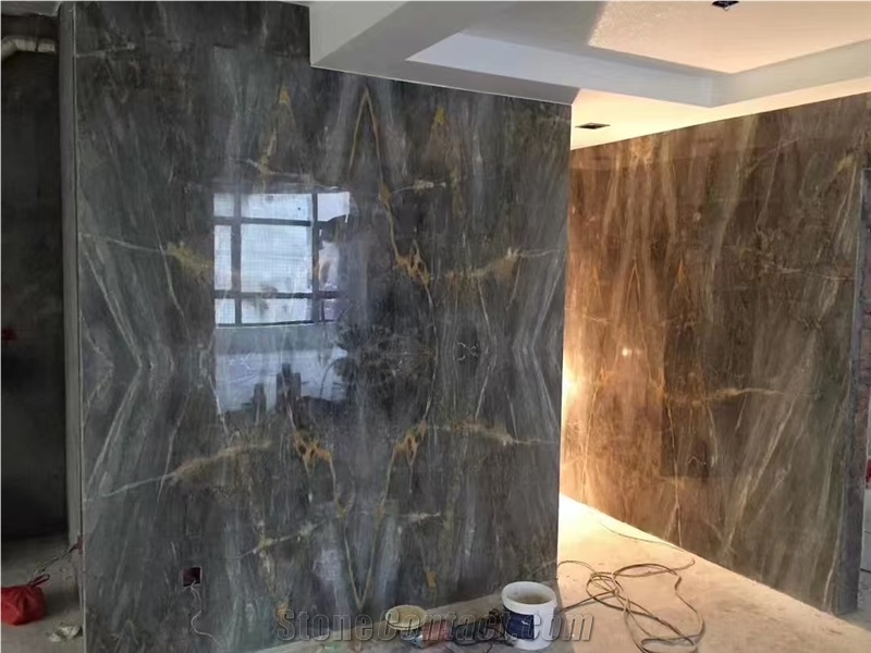 Italy Florence Grey Marble Slab Floor Tiles