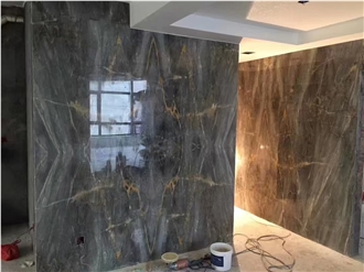 Italy Florence Grey Marble Slab Floor Tiles