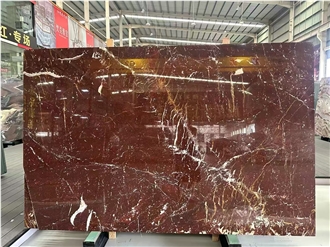 Italy Rosso Lepanto Marble Slab Customized Size Wall Tiles