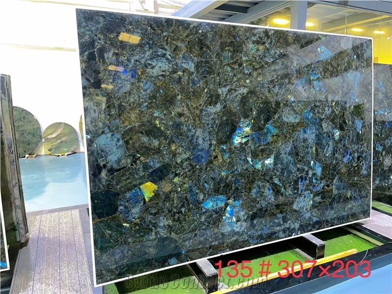 Lemurian Blue Granite Slab Pattern For Cutting Size
