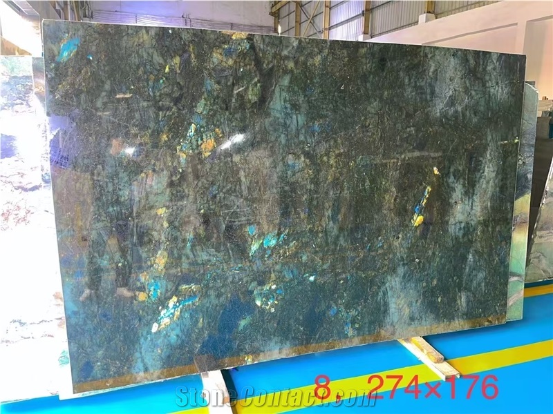 Lemurian Blue Granite Slab Pattern For Cutting Size