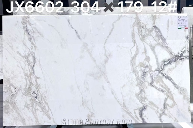 Namibia Dover White Marble Slab Customized Size Wall Tiles