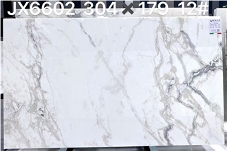 Namibia Dover White Marble Slab Customized Size Wall Tiles
