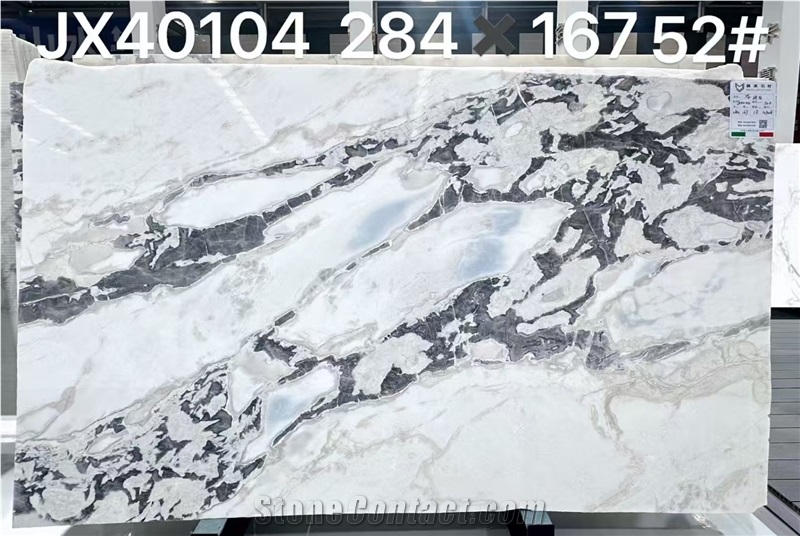 Namibia Dover White Marble Slab Customized Size Wall Tiles