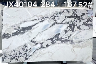 Namibia Dover White Marble Slab Customized Size Wall Tiles