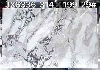 Namibia Dover White Marble Slab Customized Size Wall Tiles