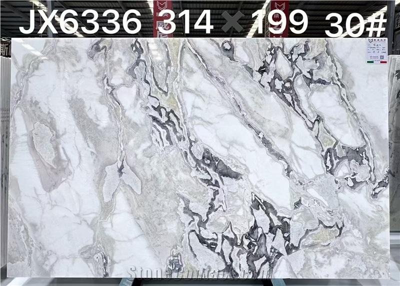 Namibia Dover White Marble Slab Customized Size Wall Tiles